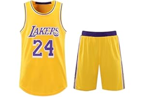 VVNHJA Kids Boys Basketball 2-Piece Basketball Performance Tank Top and Shorts Set Basketball Kits for Boys Teens Kids Basketball Kit Boys' Basketball Vests Jersey and Short Men Training Set