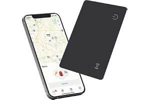 Reyke Slim Wallet Tracker Card, Rechargeable Bluetooth Locator Compatible with Apple Find My (iOS only), Slim Card Locator fo