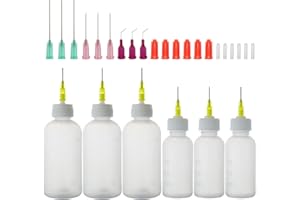 LMYKH Needle Bottle Applicator, Needle Tip Glue Bottle, Squeeze Bottle with Fine Tip for Liquid, Glue Oil, Acrylic Paint (30 Millilitres, 50 Millilitres)