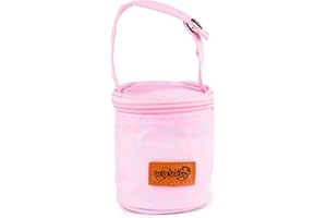 Bebesar® Portachupetes bebe impermeable - Porta chupetes - Guarda chupetes bebe - Funda higiénica para chupetes (Estrellas Rosa)