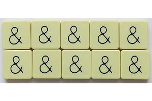 Flyingstart Ivory Letter Tiles Single Letters - Packs of 10 Ivory Plastic Tiles with Black Letters fits Scrabble game (Tile &)
