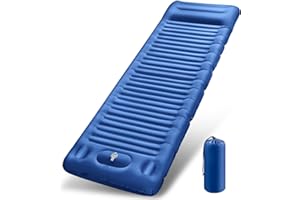 JEMULICE Camping Mat, 12CM Thicken Inflatable Camping Mat Built-in Pump & Pillow, Ultralight & Compact Camping Mattress Sleeping Pad for Outdoor Backpacking, Camping, Hiking, Easy to Inflate