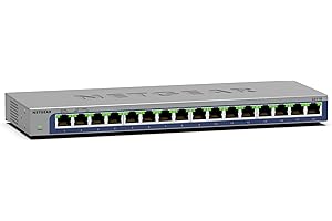 NETGEAR Switch Gigabit a 16 porte, Switch Ethernet GS116V3 - Montaggio desktop o a parete e garanzia limitata a vita