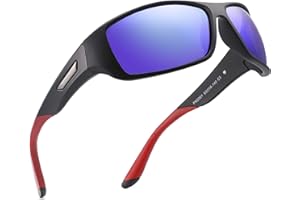 PUKCLAR Mens Sports Polarised Sunglasses for Men Women Running Cycling Fishing Driving Golf TR90 Frame
