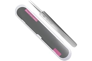 Pince à Épiler à Pointe Fine, punwey Élimination de la Pince à Épiler En Acier Inoxydable, Pince à Épiler Pointue Précision pour Points Noirs, Acné, Sourcils, Poils Incarnés