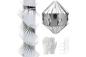 XPJBKC Marderschutz Fallrohr 100CM, Marderschreck mit Handschuhe und Umreifungsband, Marderabwehr Fallrohr, Marderabwehr Haus, Marderabwehrgürtel, Marderschutz Dachrinne…