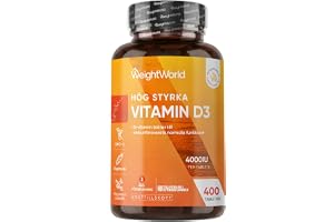 Vitamin D3 4000 IE – 400 tabletter – 1 tablett varannan dag – WeightWorld | Vitamin D3 4000 IE – 400 tabletter – 1 tablett varannan dag – Bidrar till normal benstomme – Vegetarisk – WeightWorld