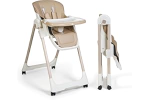 Ms BabyWorld - Trona Para Bebe Evolutiva Tasty | 7 Posiciones De Altura y 3 De Reclinación | Bandeja Extraíble y Reposapiés Regulable | Portatil, Plegable, Hasta 3 años