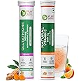 Pure Nutrition L Glutathione 500mg Tablets with Vitamin C from Amla Extract | Combo Pack for Skin Health - 15 + 20 Effervescent Tablet