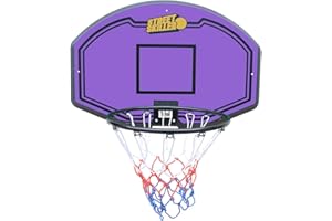 ‎STREET SKILLER STREETSKILLER Basketballkorb mit 43 cm Durchmesser, Board, geflochtenem Basketballnetz und Wandhalterung, inklusive Montagezubehör. Für Kinder und Erwachsene, Innen- und Außenmontage