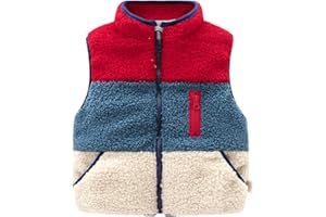 SURGOAL Niños Niñas Chaleco Forro Polar Chaqueta Sin Mangas Cremallera Abrigos Cálido Espesar Ropa