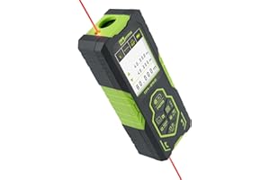 Laser Measurement Tool, Inkerma Bilateral Laser Distance Meter, Rechargeable Laser Measure with Color Backlit LCD Display, Angle Sensor, Pythagorean Mode, Area and Volume