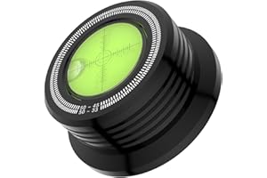 Tertullus Stabilizator ciężaru płyty 3 w 1 50 Hz, 304 G, winylowy, zacisk, stabilizator płyty, gramofon, poziom aluminium, LP, waga krążka do gramofonu LP, Phono, gramofonu (czarny)