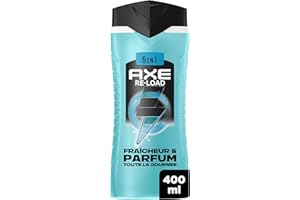 AXE - Gel Douche Homme 5en1 - Re-Load - 24h Hydratant - 87% d'Ingrédients d'origine naturelle - parfum frais & vivifiant - 400ml