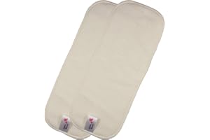 Littles & Bloomz, Reusable Cloth Nappy Inserts Booster, Bamboo, Pack of 2