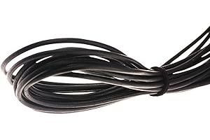 ‎CREATIVE-BEADS Lederschnur Rindsleder 3mm, in Deutschland hergestellt, schwarz 5 Zuschnitte a 1,00m