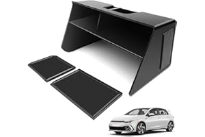 WEIPIN Compatibile con VW Golf 8, MK8 GTI GTD GTE 2020/2021/2022/2023/2024/2025 Vano Portaoggetti da Bracciolo Console Centrale Organizer T Roc Braccioli Organizer Originale Braccioli Accessori(Nero)