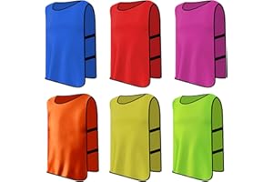 PTJJXA 6 Piezas Petos Futbol Adultos, Sports Petos de Entrenamiento, Chaleco de Entrenamiento Petos Futbo, Baloncesto, Rugby, Tamaño xl, Petos Deportivos Transpirables, Chaleco Deportivo