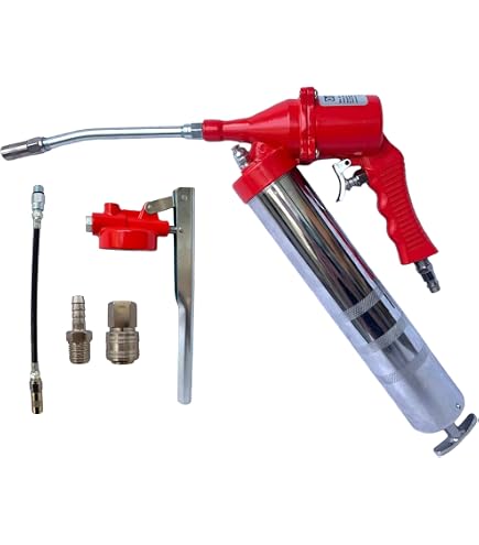 Yato YT-07055 – Pistola Ingrassatrice Ad Aria Compressa Da 400 Cc, Professionale Per Officina E Fai Da Te