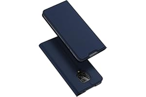 DUX DUCIS Funda Redmi Note 9S, Redmi Note 9 Pro Funda, PU Cuero Flip Carcasa Fundas Móvil de Tapa Libro para Xiaomi Redmi Note 9S / Note 9 Pro (Azul Marino)