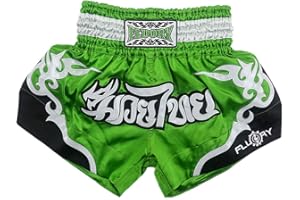FLUORY Short Muay Thai,Haute Qualité Short Boxe Thaï Short MMA Kick Boxing pour Femme Homme Enfant Compétition D'entraînement de Combat.
