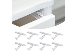 MORJCG 8 Pcs Drawer Lock, Draw Locks with Strong Adhesive, Invisible Drawer Locks, for Cabinets, Drawer, Closet, Fridge, Refrigerator, Toilets, Drawer, Trash and Other Furniture