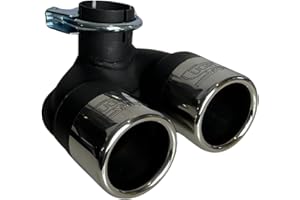 CARTUNER Auspuffblende Doppelendrohr 2x60mm Fortwo Typ 450 bis Baujahr 03/2007