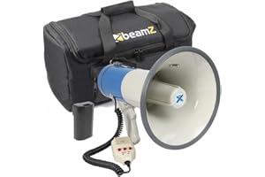 Vonyx MEG060 Kit Mégaphone Professionnel 60W - avec Sac de Transport, Batterie Lithium-ION Rechargeable, Idéal pour Les Déplacements en Manifestations ou Matchs