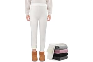 MASOCIO Leggins Felpa Niña Leggings Termicos Algodón Pantalones Largos 4-13 Años