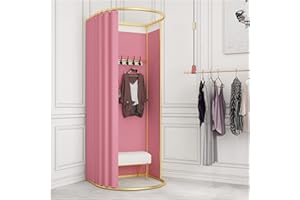 FWTXZTER Spogliatoio Mobile, Camerino Portatile 85x80x200CM Spogliatoio a Pavimento Staccabile, Camerino Negozio di Abbigliamento Protezione della Privacy Camerini per Centri Commerciali e Ufficio