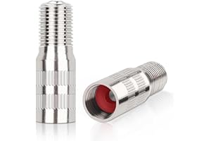 Yeepeo 2 Stück Ventilverlängerung Autoventil, 27mm Ventilverlängerungen Adapter Kupfer Autoventil Verlängerung Gerade, Autoventil Ventil Verlängerung Adapte für Scooter, Auto, PKW