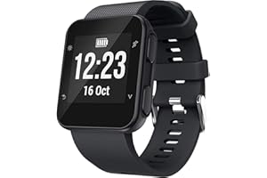 Shieranlee Compatible con Forerunner 35,Suave Silicona de Ajustable Deportiva Pulsera de Reemplazo Compatible para Garmin Forerunner 35 Smart Watch, Fit 5.11-9.05 Inch (130mm-230mm) Wrist