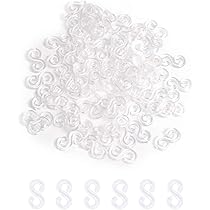 400 Clip A S In Gomma Trasparenti - Connettori In Plastica Per Braccialetti Fai Da Te E Gioielli - 6