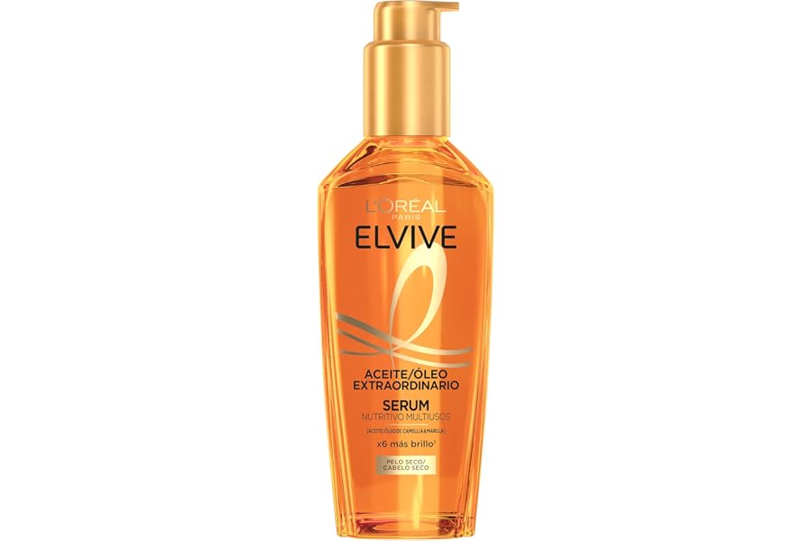 L’Oréal Paris, Elvive Aceite Extraordinario Sérum Nutritivo, Nutrición, Hidratación y Brillo, Para Cabello Seco, Con Aceites 
