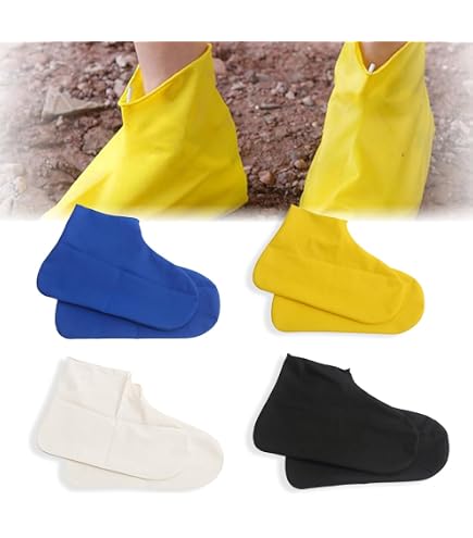 Couvre-chaussures Imperméables Réutilisables - Silicone, Antidérapants, Pour Pluie, Jardinage, Camping (lot De 2)