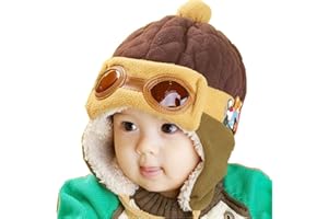 ZffXH Inverno Caldo Pilota Aviatore Cappello per Neonati Ragazzi Ragazze Bambini pom Ear Flaps Carino Cartoon Cap