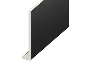 EUROCELL 5 Metre uPVC Fascia Cover Capping Board Black Ash - 9mm Thick - 150mm Wide