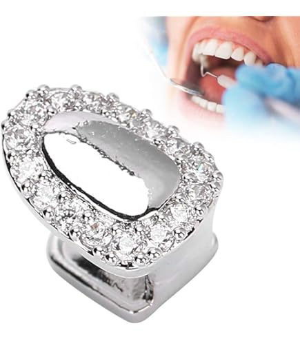 Set Grillz In Stile Hip Hop Placcato In Oro 18k, Composto Da 8 Denti - Foto 7