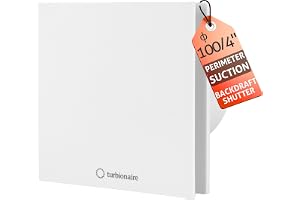Turbionaire Arte 100SW Baddammsugare, vit, 100 mm, backventil, perimetersug, IPX4-skydd, för att bekämpa mögel och fukt