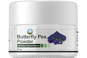 NPOW Butterfly Pea Flower Tea, Blue Matcha, High on Anti Oxidants, Caffeine-Free Blue Flower Tea Powder, Pure Natural Blue Butterfly Pea Flower Tea, Blue Matcha Butterfly Pea Flower Tea Powder - 50g