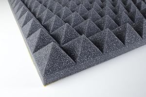 EUROKUSTIK PU PIR 50 - Panneau d'absorption acoustique à relief pyramidal