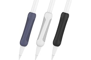 FORYEE 3 PCS Apple Pencil Grips Case Cover Silicone Sleeve Compatible Apple Pencil 1st and 2nd Generation Comfortable and Durable Pen Holder Protector (Black,White,Blue)