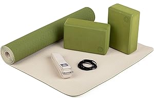 Bodhi - Kit Yoga Complet pour débutants Flow avec Tapis de Yoga, Brique et Sangle