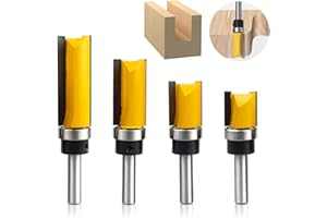 SYULCR 4 Piezas 8mm Fresas para Madera, Herramientas Carpinteria, Carburo Cementado Carpintería Fresado, Fresa para Madera, Diámetro de corte 19mm Broca Fresadora para Madera (4)