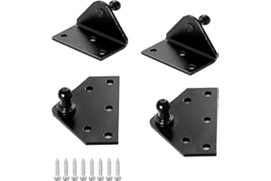 Vepagoo 10MM Gas Spring Lift Strut Bracket Ball Stud Black, Mounting Bracket for Lift Support Prop, Pack of 4