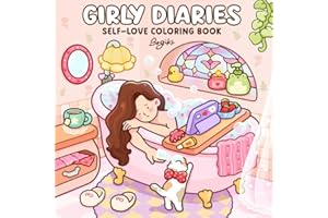 Girly Diaries: A Cozy Coloring Book for Adults and Teens Featuring Cute Girls in Everyday Activities for Relaxation