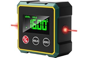 AICHARYNIC Digitaler Winkelmesser Neigungsmesser, Digitale Wasserwaage mit LCD Display, Winkelmesser Digital, USB Wiederaufladbarer Wasserwaage Digitaler Winkelsucher für Holzarbeiten, Bau Heimwerker