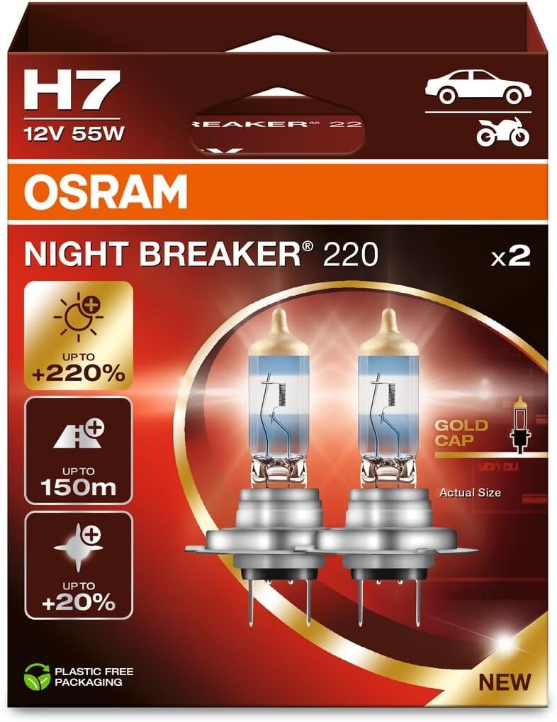 Avis d'Expert & Test Approfondi : OSRAM NIGHT BREAKER 220 H7 220 mer ljusstyrka (Sélection)
