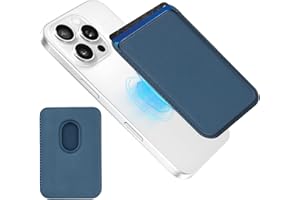 CJMUQHEHH Magsafe Wallet Für Handy, Magnetic Kreditkartenetui Handy Kartenetui, Leder Magsafe Kartenhalter Für 3-Karten-Halter, Kompatibel Mit Iphone 16 15 14 13 12 Pro/Pro Max/Plus/Mini Series, Indigoblau
