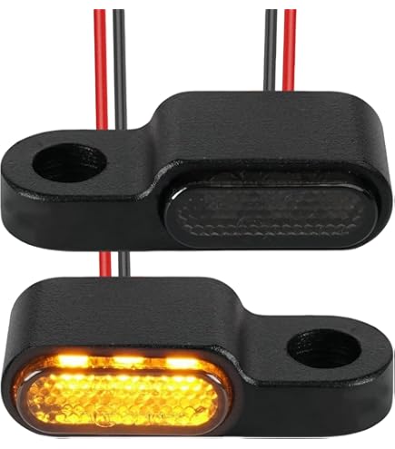 evomosa Mini LED Moto Feu clignotant ambre côté E24 Marker Lampe 12V